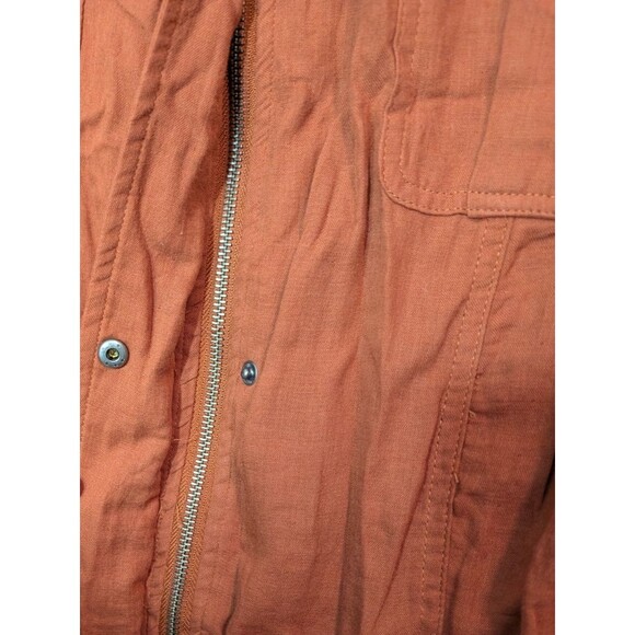 Torrid 3 Jacket Size 3X Orange Cotton Blend Unlined Moto Military Lightweight - Picture 10 of 16